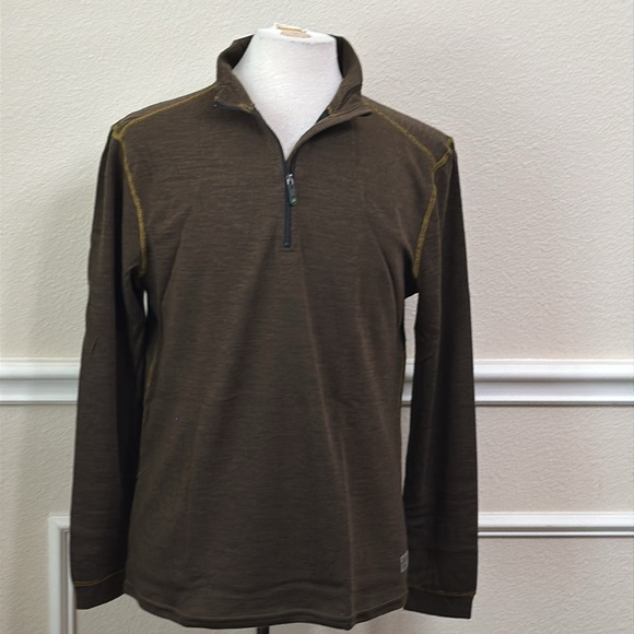 PolarMax MONTANA WOOL 2.0 Zip Mockneck - Southern Moss - Picture 2 of 10